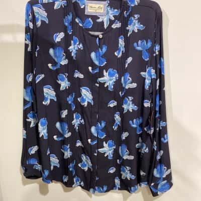Thomas Cook Womens  Size 16 Long Sleeve Shirt  Blue  RRP$119.95