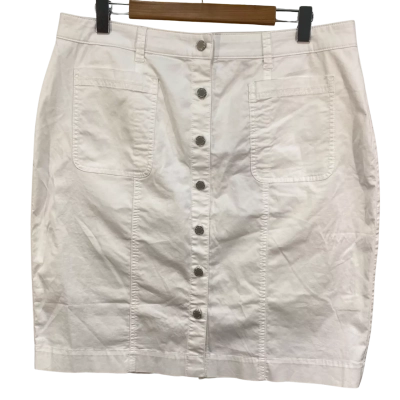BNWT David Lawrence Womens Size 16 Denim Skirt White 