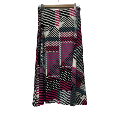 Noni B Womens  Size S Midi Skirt Black  / Blue / Pink  / White 