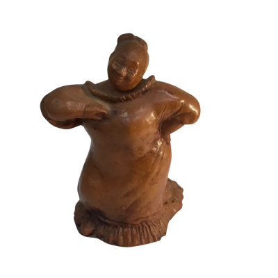 Wooden Woman Figurine Approx 16 x 12cm