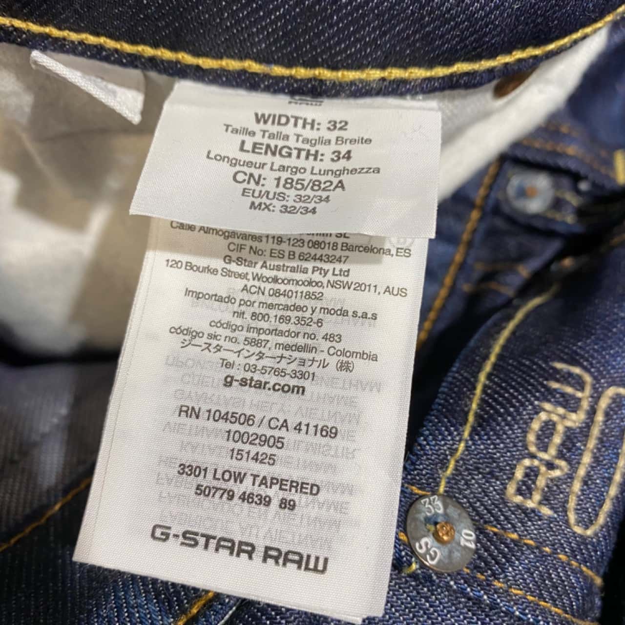 G-Star Raw - Mens Size 32 (34 length 