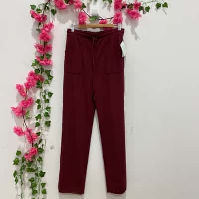 Liz Claiborne Womens  Size M Casual Pants Maroon 