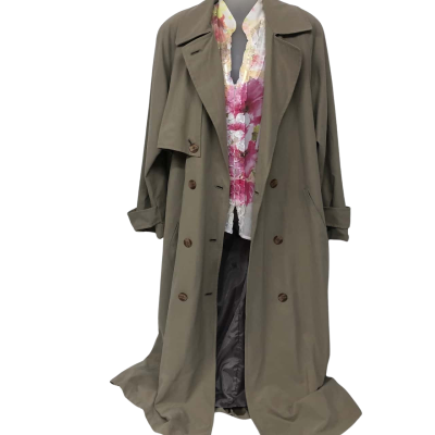  Sanro Collection Womens  Size 10 Raincoat/ Trenchcoat/ Khaki Brown - NEW
