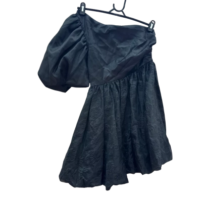 Aureta Womens  Size S Black Funky Puffy One Sleeve Party Dress 
