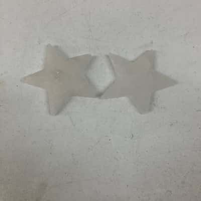 White Selenite Crystal Stars Pairs 