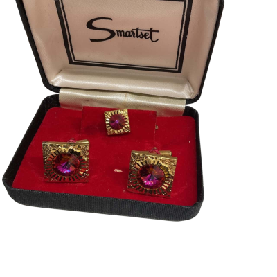 VINTAGE SMARTSET - Cufflinks and Tie Pin Set