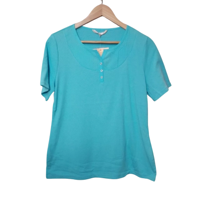 Noni B Women's  Size M Blue Short Sleeve Top 