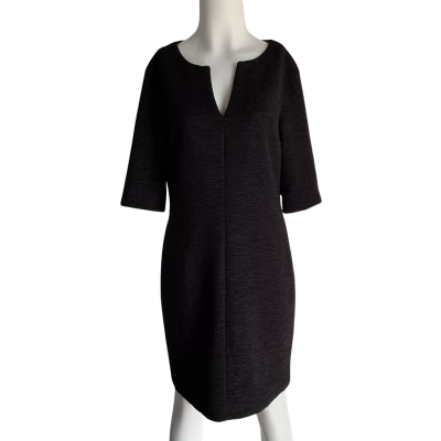Quick Brown Fox Womens  Size L Shift Dress / Short Sleeve Dress  Black  