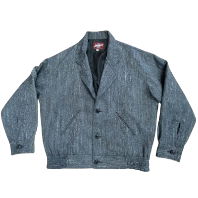 Retro Jean One Streetpants  Size M Button Up Bomber Jacket  Black/White Made In Australia 