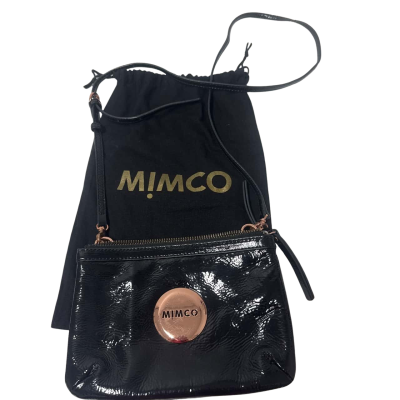 Mimco Womens Cross Body Bag Black 2 section 