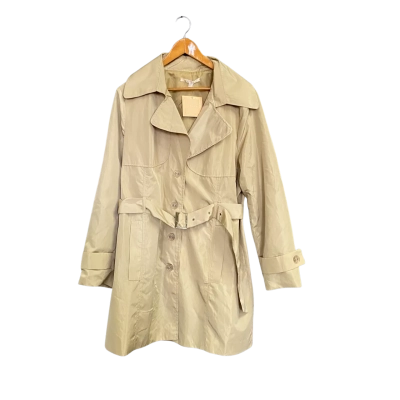 Noni B Women's Trench Coat Size 12 Natural 