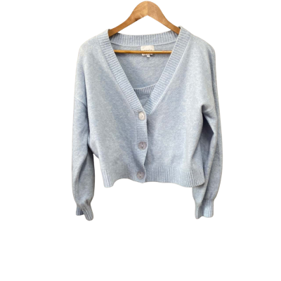 Steele Womens  Size XS Blue Cardigan/ Singlet 