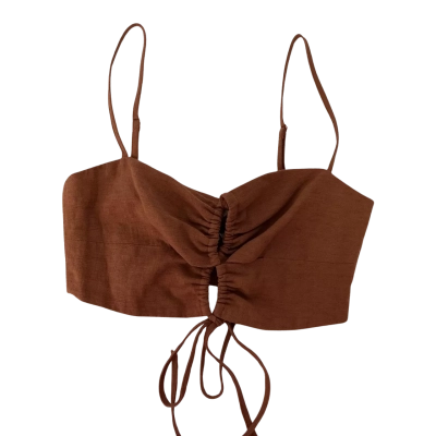 Shona Joy Womens  Size 6 Lace Up Bralette Brown | Brand New | RRP $ 140