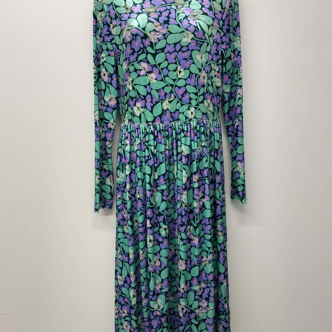Gorman Womens Size 10 Long Sleeve Floral / Green / Purple dress(s)