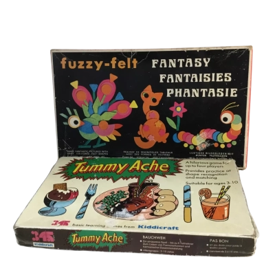 Vintage Tummy Ache & Fuzzy Felt Games