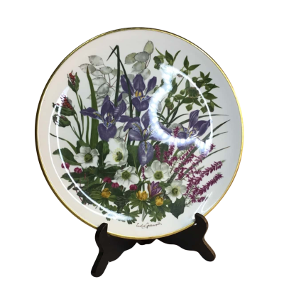 Franklin Porcelain Wedgwood Flowers of the Year January Plate