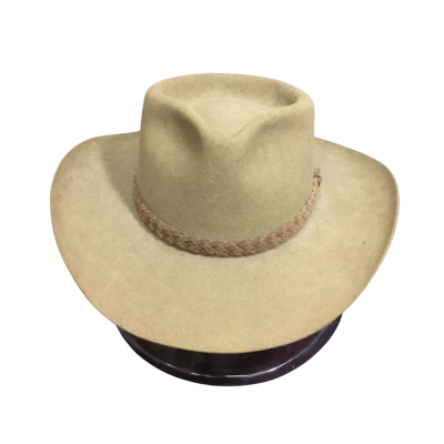 Akubra Mens    Khaki Hat. Fur. Approx. 50 CM X 48 CM