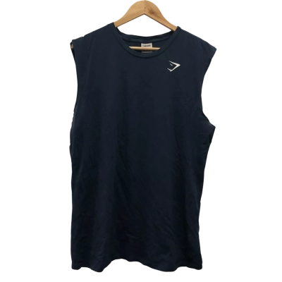 Gymshark Mens  Size L Singlet  Navy Blue 