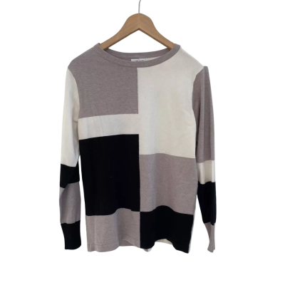 W.Lane Womens  Size S Jumper Black  / Grey / White 