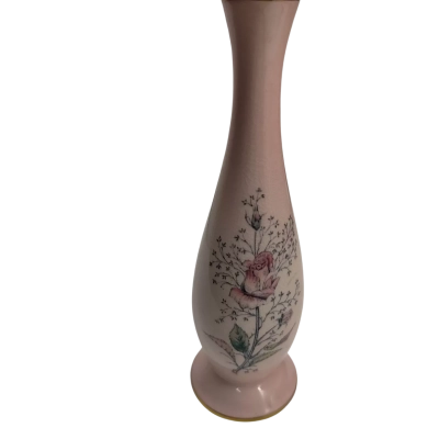 Carlton Ware Pink Rose Bud Vase