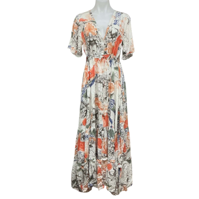 Jaase Womens Size L Maxi Dress Floral o/ Multicoloured / Pattern 