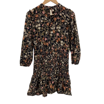 Bec & Bridge Womens  Size 8 Floral Dress Black  