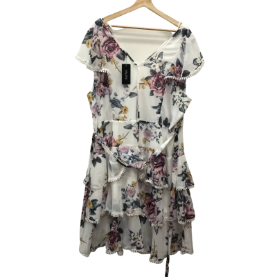 City Chic Womens  Size XL Midi Dress Floral / White BNWT$139 *See Size Chart*