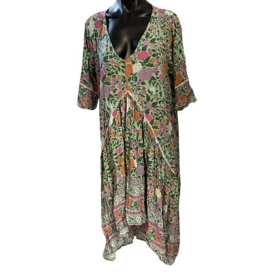 Vine apparel  Womens  Size M Casual Dress Floral / Green 