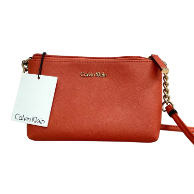 Calvin Klein Womens Cross Body Bag Burnt Orange 