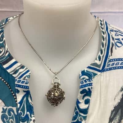  Necklace “Angel Caller” Silver Ball 18gms