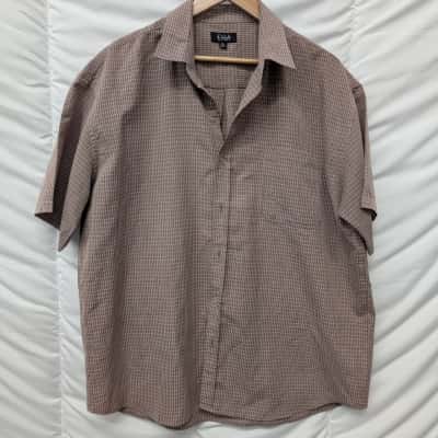 Du Maurier Mens Brown Short Sleeve Shirt - Size XXL