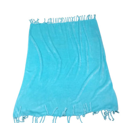 Blue Frilly Blanket. Approx 4.5 Feet X 3 Feet