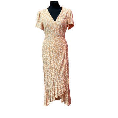  Womens "Ava"  Size 12 Orange Wrap Dress