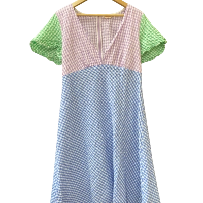 Gorman Size 12 Short Sleeve Gingham Dress