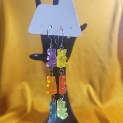 3x Assorted Pairs of Funky Earrings - EUC