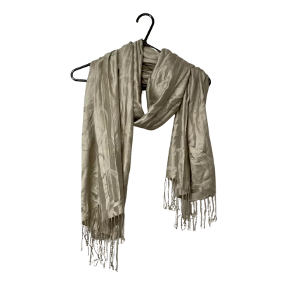Oroton Womens Silk Scarf Beige 