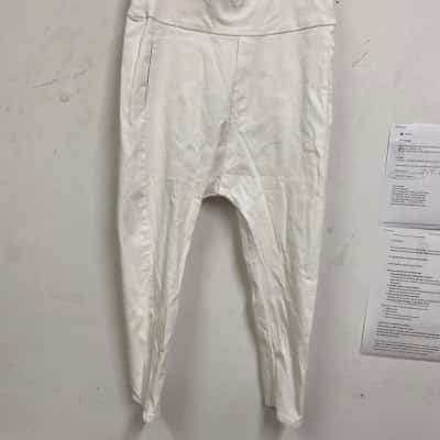  Womens Empire Rose   Size M High Waisted Pants / Slim Fit Pants White 