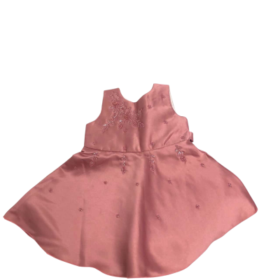 Lakshmi Silks Girls Size 2 -3 year old/18 Embroidered Dresses  Pink   - NEW