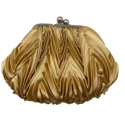 Womens Vintage Satin Pleat Handbag Oyster Clasp Handbag1