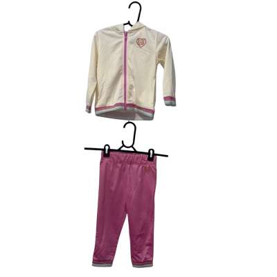 Kids Pink /Cream Body Glove 2 Piece Set Size 2