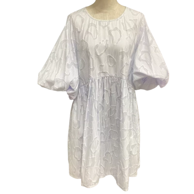 Gorman Size 10 Babydoll  Short Sleeve Dress  Blue / Striped / White 