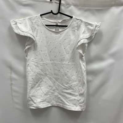 Country Road Kids Cotton Tee/Top Size 8 White 