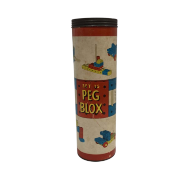 Vintage Set 15 Peg Blox Building Game 