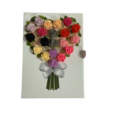  Womens Rose Bouquet Earrings Set 