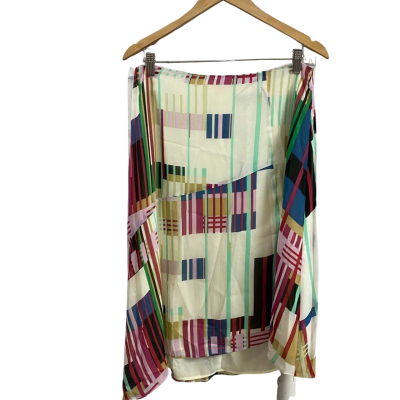 Oxford Womens  Size 12 Billy Stripe Print Skirt Multi Stripe