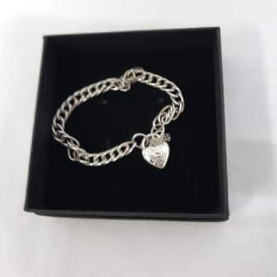 Silver 925 Padlock Bracelet