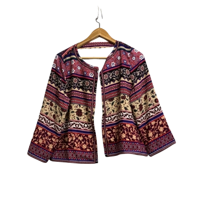 Capture Women’s Size 12 Striped Floral Cardigan Top