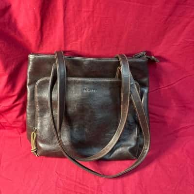  Women's Rosetti Dark Brown Shoulder Bag Extra Zip Front Pocket & Extra Back Pocket