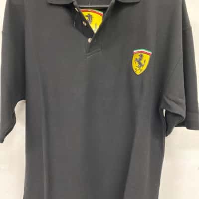 Ferrari Mens  Size M Black polo