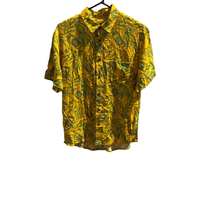  Mens  Knobby  Australia Size M Hawaiin Shirt Yellow in Zippered Bag     HTH1